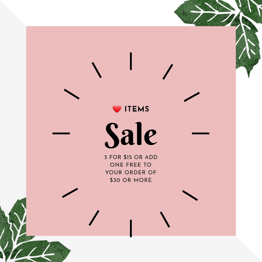 ❤ ITEMS ARE 3 FOR $15